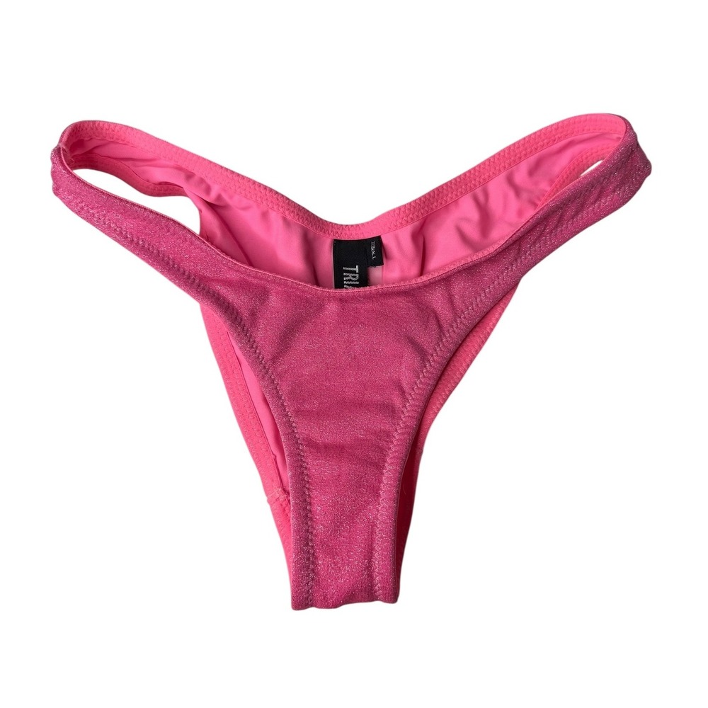 Triangl Swimwear Mica Nell Pink Sparkle Bikini Bottom Cheeky Women's Size XXS